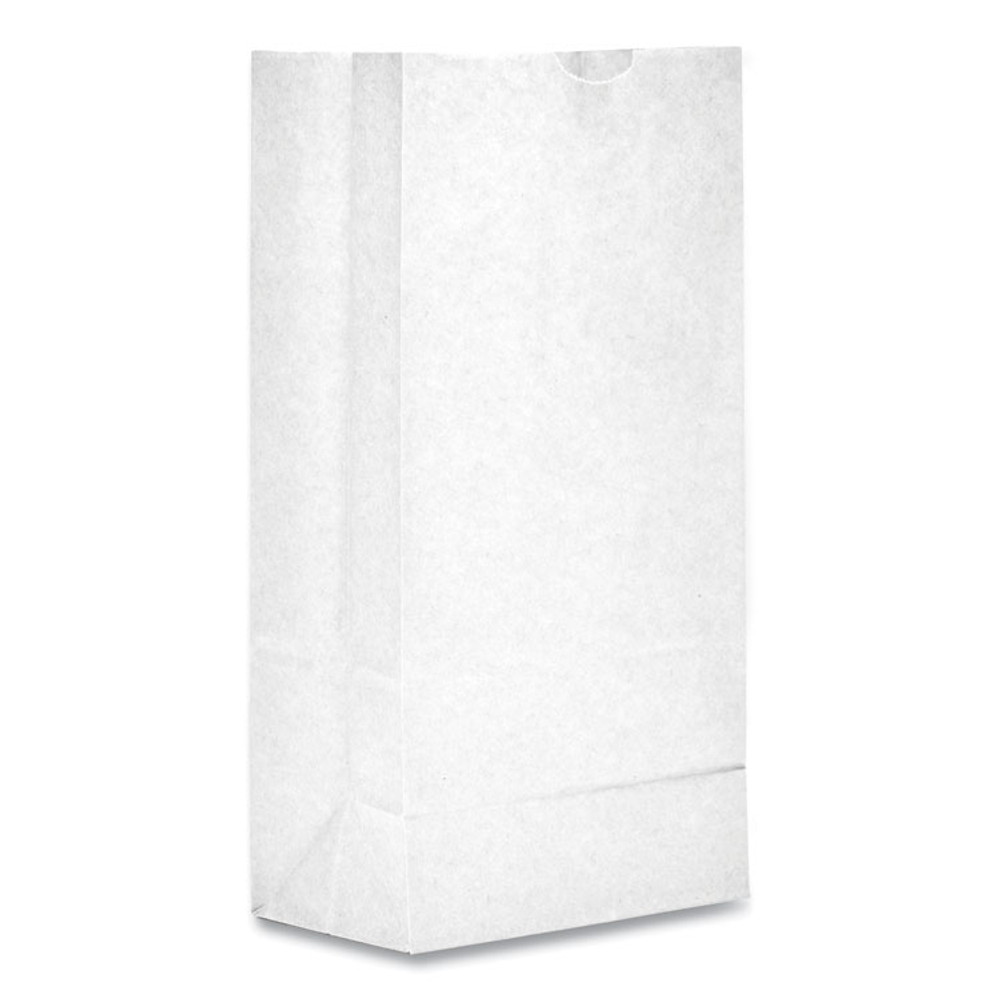 ROSS & WALLACE PAPER PRODUCTS, INC. GW8-500 Grocery Paper Bags, 8# Size, 35# Basis Weight, 6" x 3.88" x 12.5", White, 500/Bundle