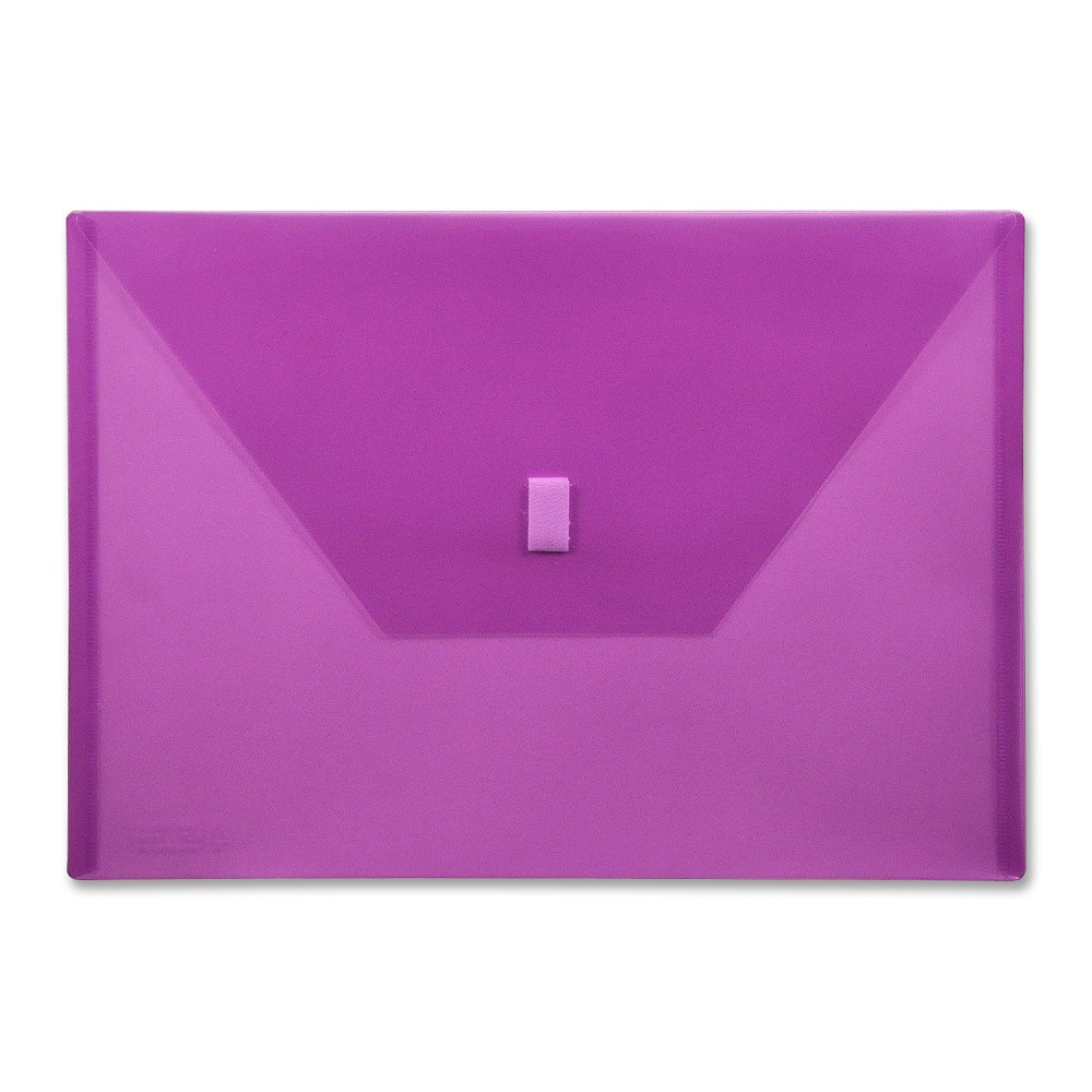 LION OFFICE PRODUCTS INC. 22080-PR Lion VELCRO-Closure Poly Envelope, 13in x 9 3/8in, Purple