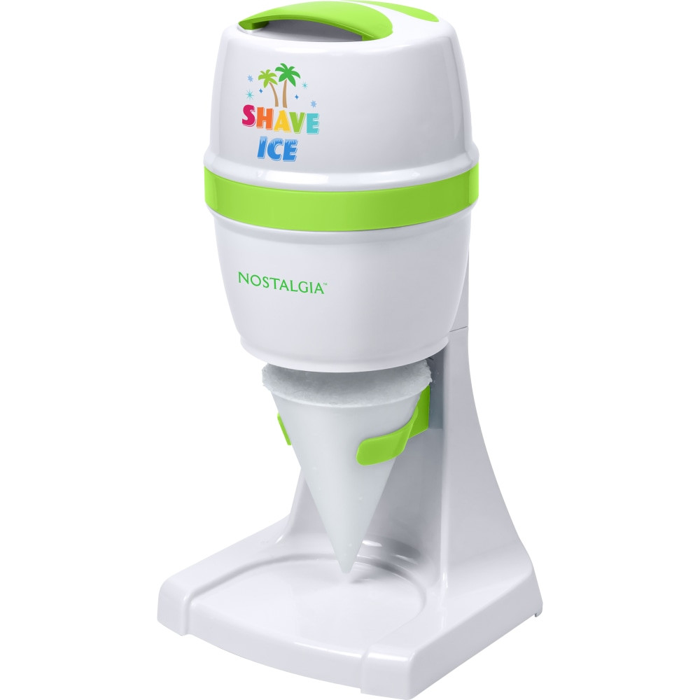 NOSTALGIA PRODUCTS GROUP LLC ESHVICE2HSI Nostalgia Electrics Electric Shave Ice & Snow Cone Maker, White/Green