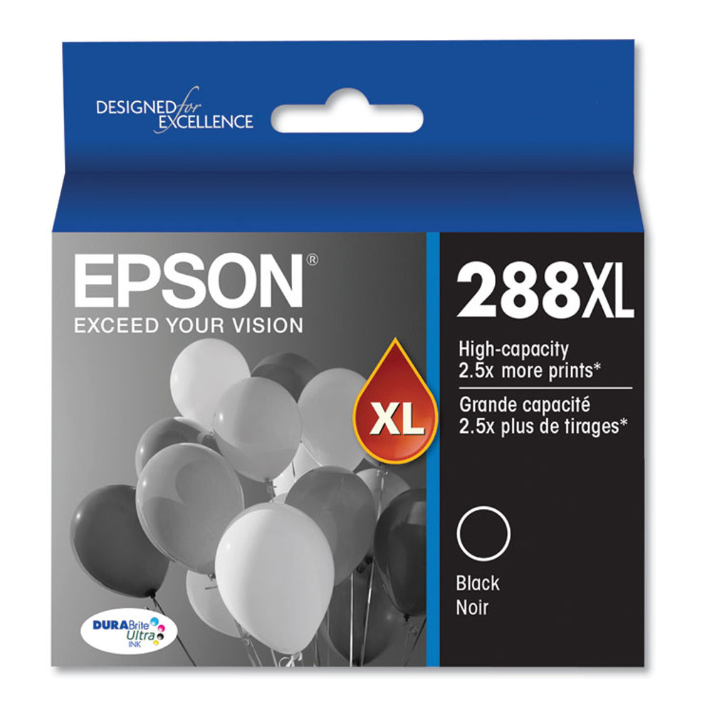 EPSON AMERICA, INC. T288XL120S T288XL120-S (T288XL) DURABrite Ultra High-Yield Ink, 500 Page-Yield, Black