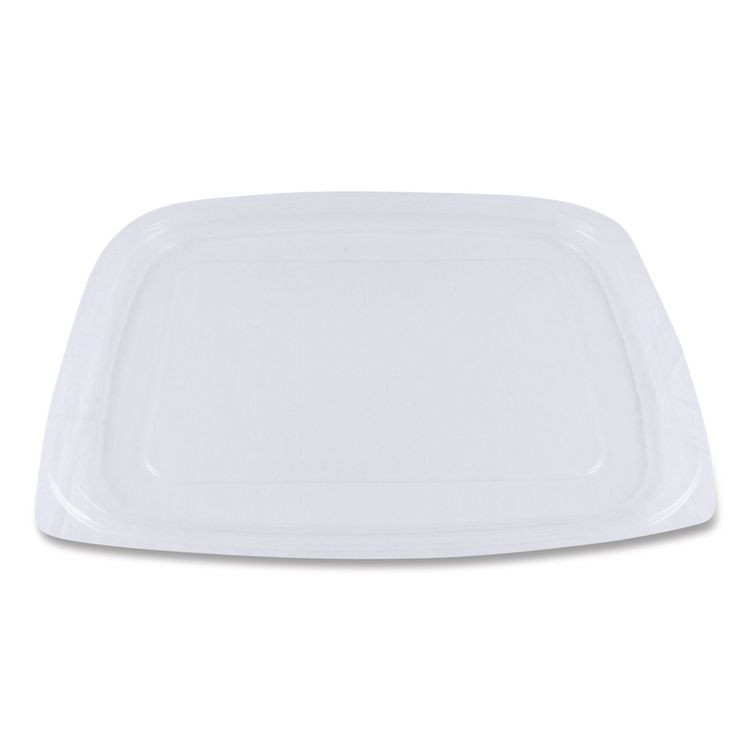 WORLD CENTRIC RDLCS24 PLA Rectangular Deli Container Lids, 6.5 x 7.5 x 0.3, Clear, Plastic, 600/Carton
