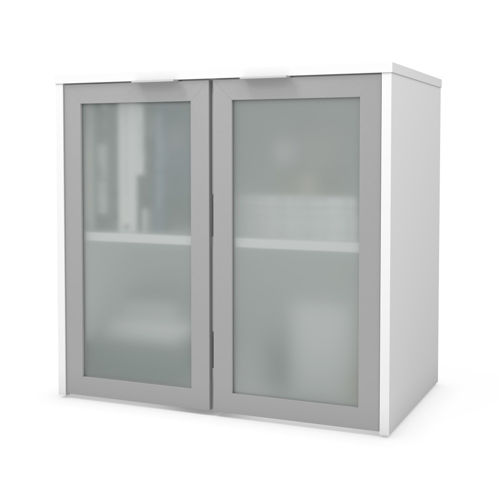 BESTAR INC. Bestar 160521-1117  i3 Plus 31inW Hutch With Frosted Glass Doors, White