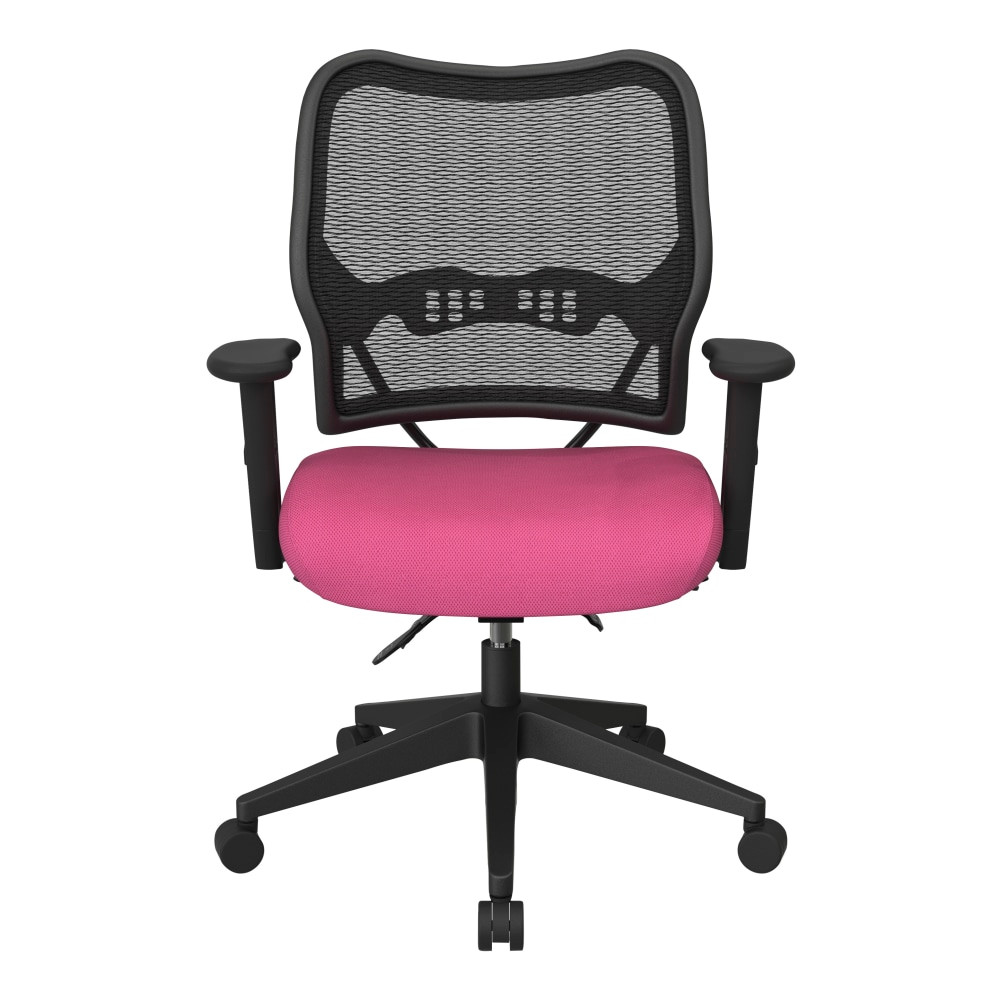 OFFICE STAR PRODUCTS 13-37N9WA-261 Space Seating Deluxe Ergonomic Mesh Mid-Back Office Chair, Pink/Black