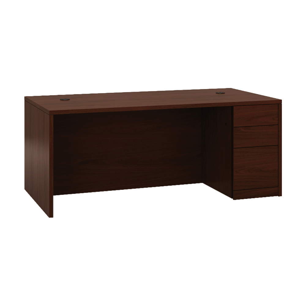 HNI CORPORATION 105895RNN HON 10500 72in W Right-Pedestal Computer Desk, Mahogany