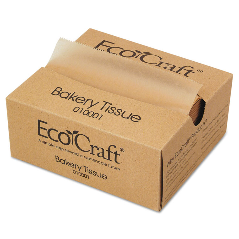 BAGCRAFT 010001 EcoCraft Interfolded Dry Wax Deli Sheets, 6 x 10.75, Natural, 1,000/Box, 10 Boxes/Carton