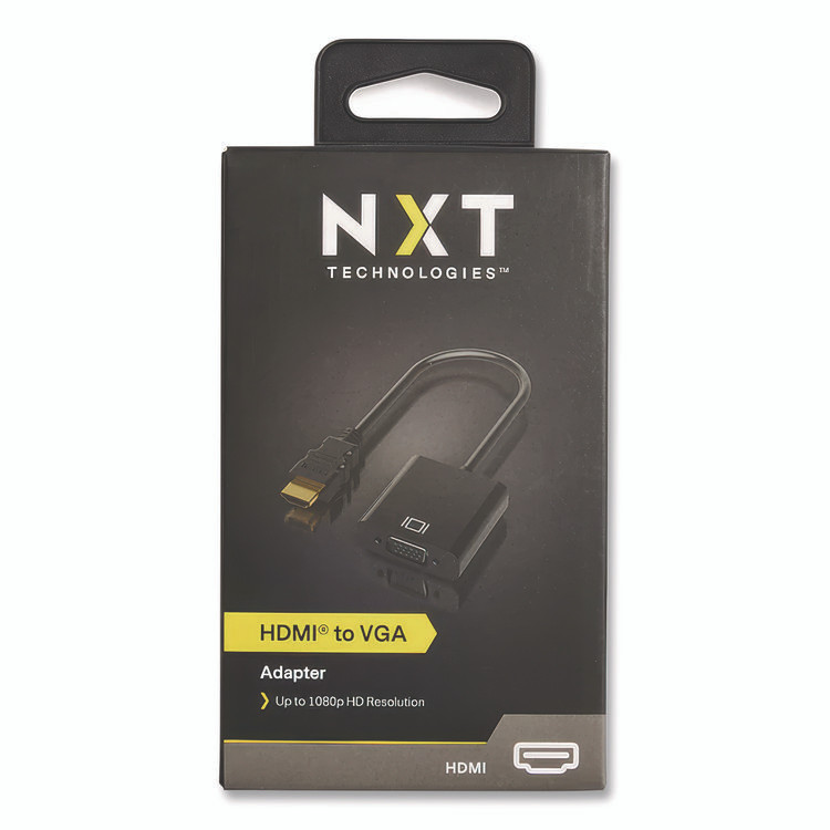 NXT TECHNOLOGIES 24400008 HDMI to VGA Adapter, 6", Black