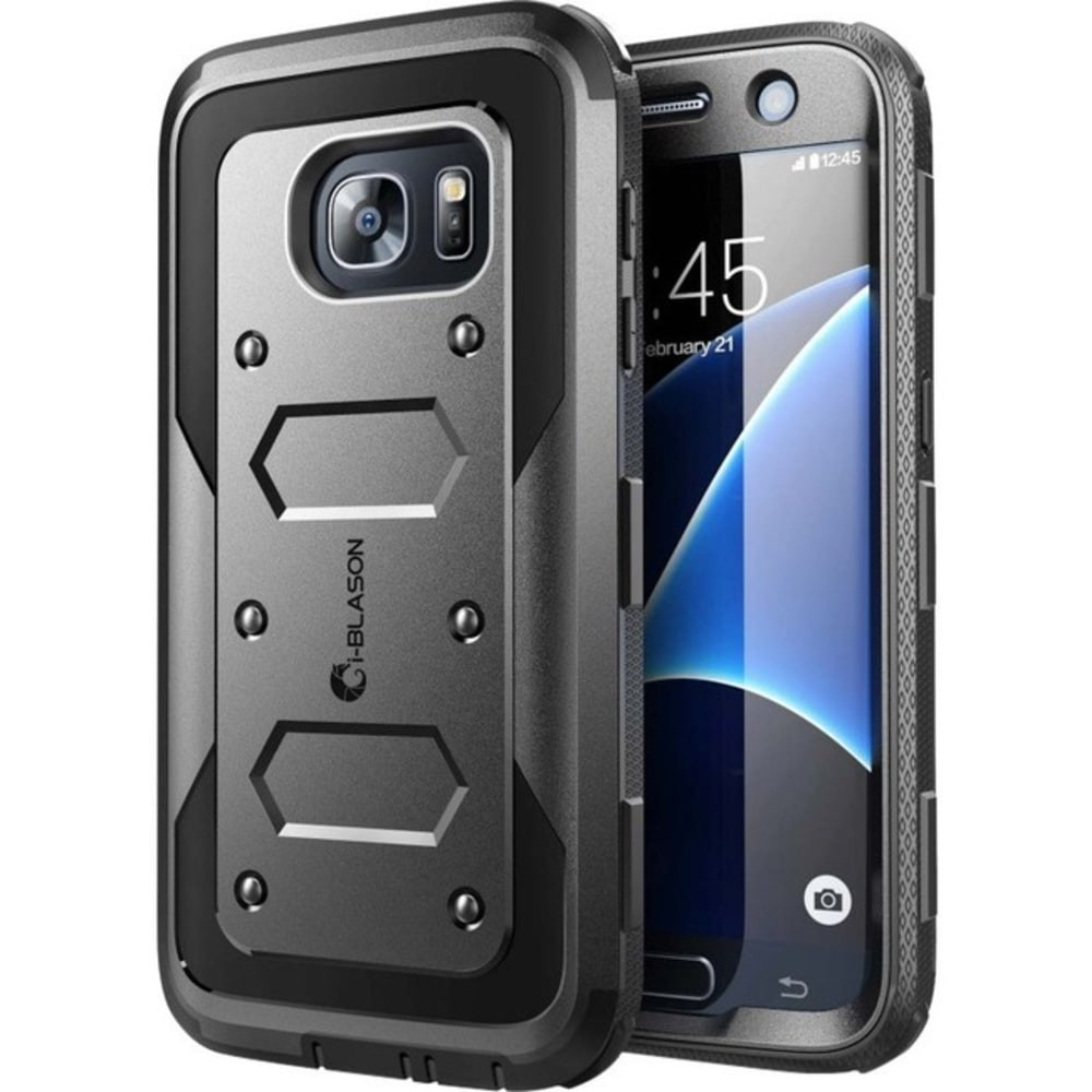 CONTEMPORARY IMPORTS, INC. i-Blason S7-ARMOR-BLACK  Galaxy S7 Armorbox Dual Layer Full Body Protective Case - For Smartphone - Black - Damage Resistant, Shock Absorbing, Drop Resistant, Scratch Resistant - Thermoplastic Polyurethane (TPU), Polycarbon