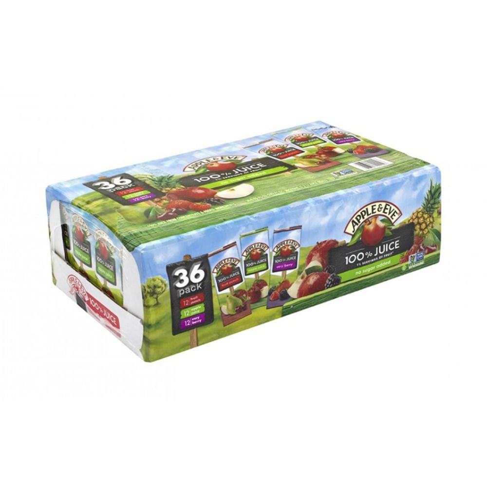 APPLE & EVE,  LLC 22229 Apple & Eve 100% Juice Variety Pack, 6.75 Oz, Pack Of 36 Juice Boxes