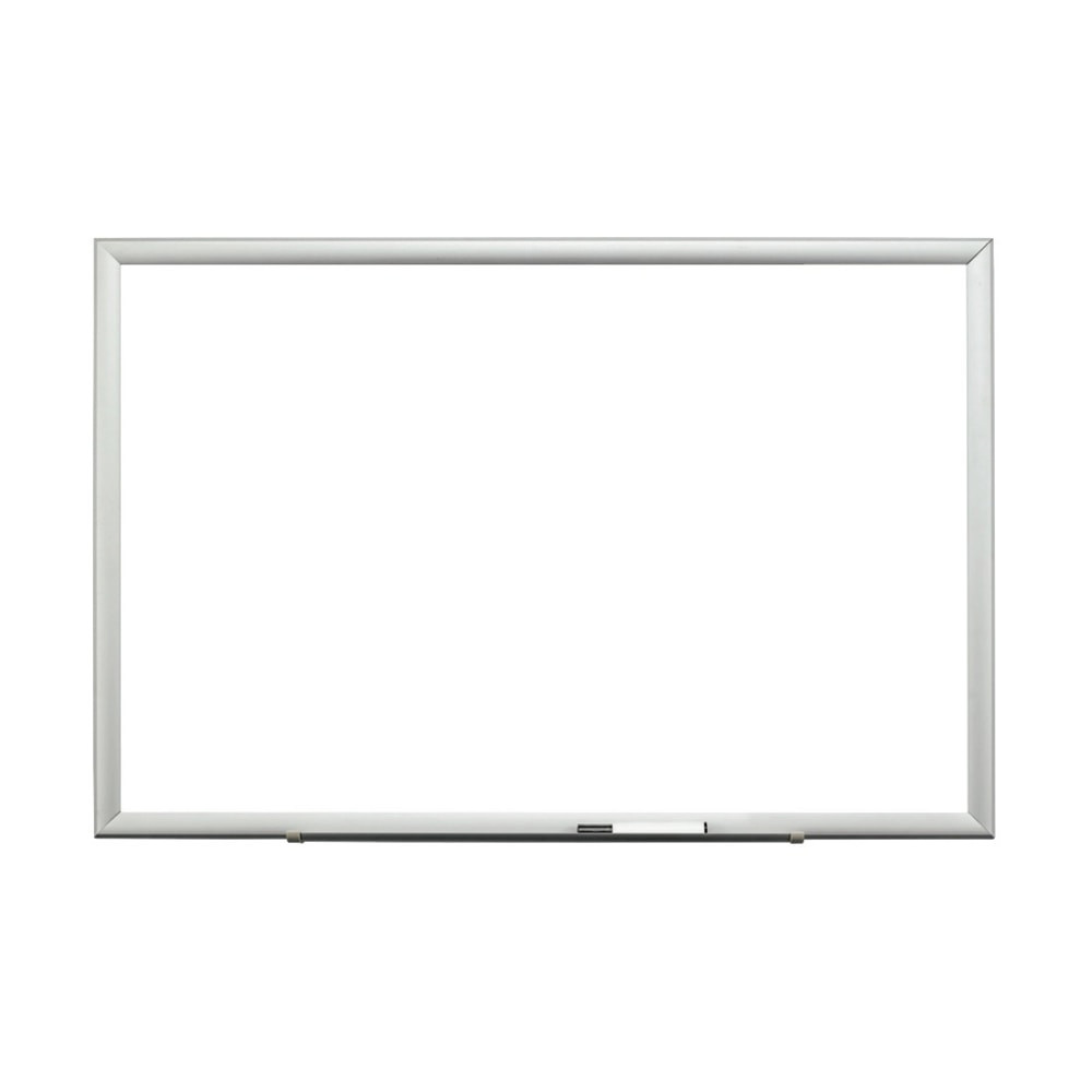 3M Porcelain Dry Erase Boards feature a durable porcelain surface that will not scratch, dent, stain or ghost under normal usage. 3M Porcelain Dry Erase Boards are magnetic, have a galvanized steel backing for extra durability and contain 15% recycled content. High quality aluminum frame assures style and durability. Accessory tray included. Interlocking Fastener System includes mounting brackets plus Command Picture Hanging Strips to stabilize bottom of board. 4 ft x 3 ft and smaller boards can be hung without hardware on appropriate surfaces. 3M Porcelain Dry Erase Boards are quality boards that are built to last.  Ultra-durable Porcelain will not scratch, dent, stain or ghost under normal usage  Magnetic surface; Aluminum frame with galvanized steel backing for extra durability  Includes easy snap-on accessory tray that can be mounted on long or short side for added flexibility  Comes with Command Strips which can be used in conjunction with mounting brackets for all sizes, or to hang 3'x'2' and 4'x3' board without brackets on appropriate surfaces  Includes four 3M Dry Erase Markers  60 in x 36 in
