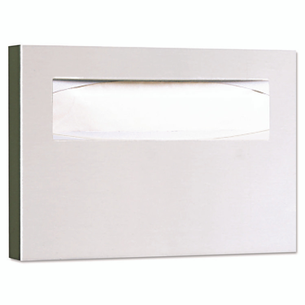 BOBRICK WASHROOM 221 Stainless Steel Toilet Seat Cover Dispenser, ClassicSeries, 15.75 x 2 x 11, Satin Finish