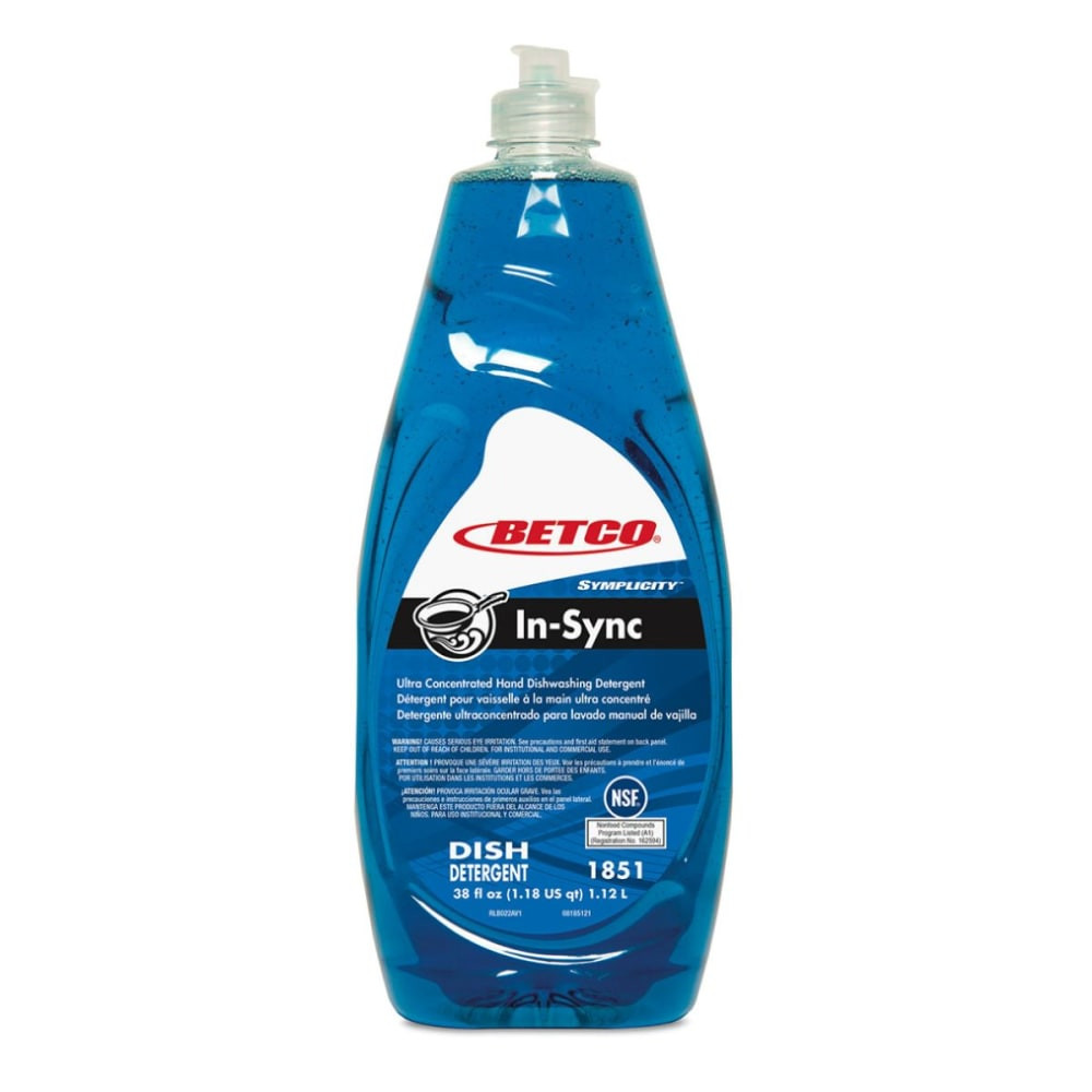 BETCO CORPORATION Betco 18510400EA  InSync Super Concentrated Hand Dishwashing Detergent, Fresh Scent, 38 Oz