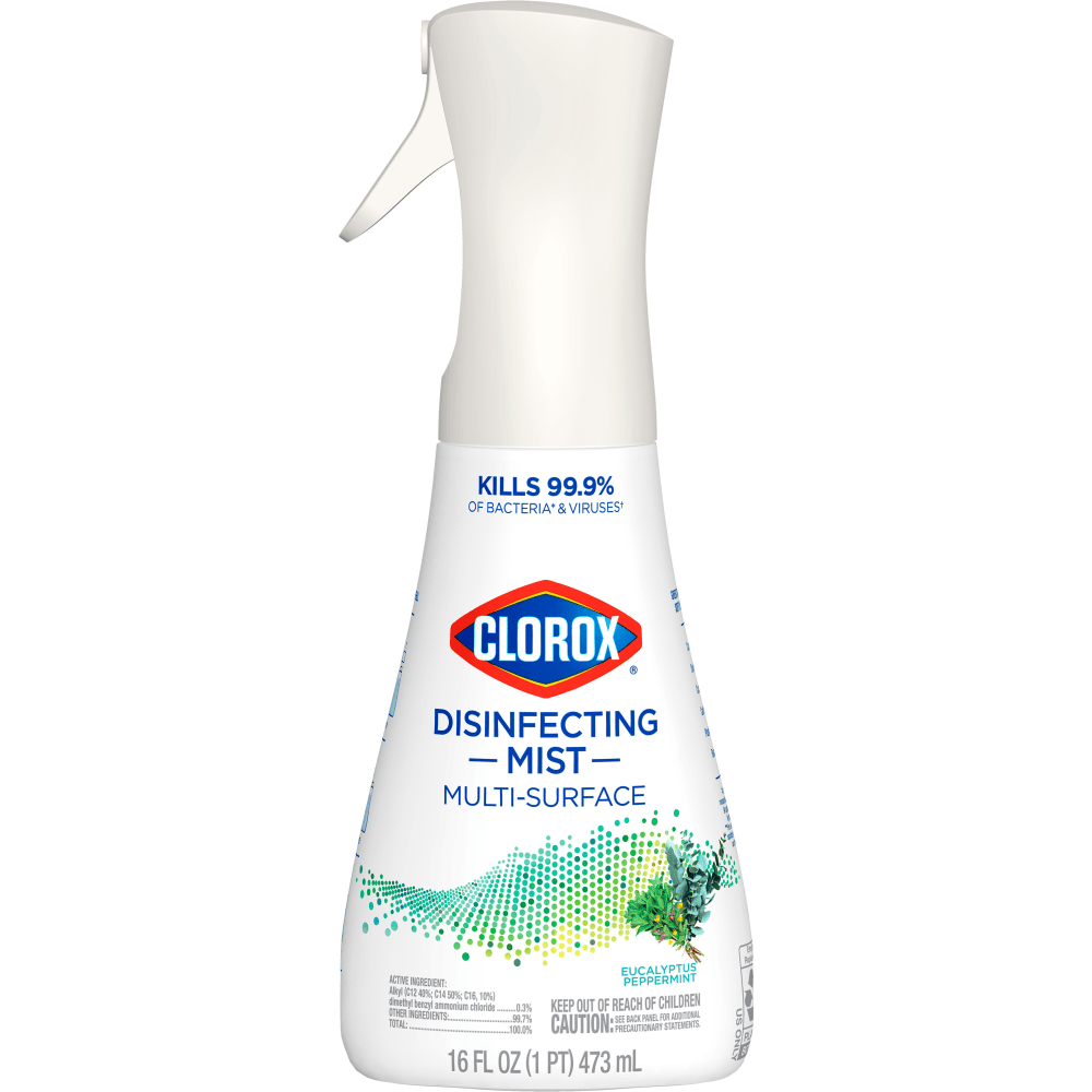 THE CLOROX COMPANY 044600601526 Clorox Disinfecting Mist Multi-Surface Spray, Eucalyptus Peppermint, 16 Fl Oz