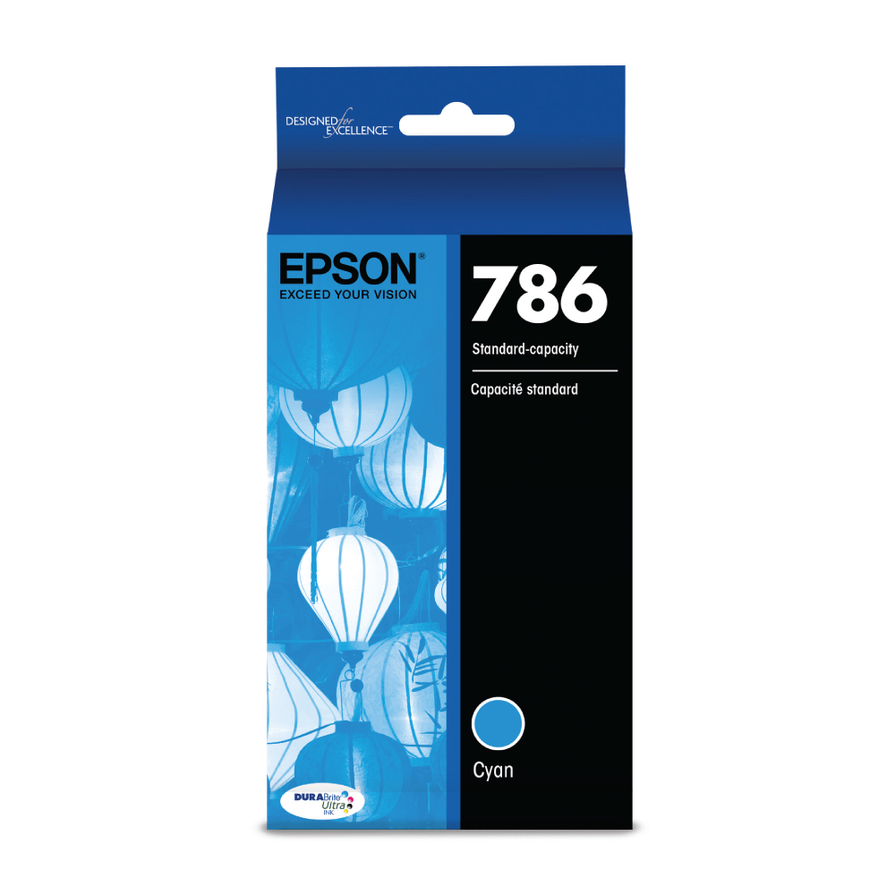 EPSON AMERICA INC. Epson T786220-S  786 DuraBrite Cyan Ultra Ink Cartridge, T786220-S