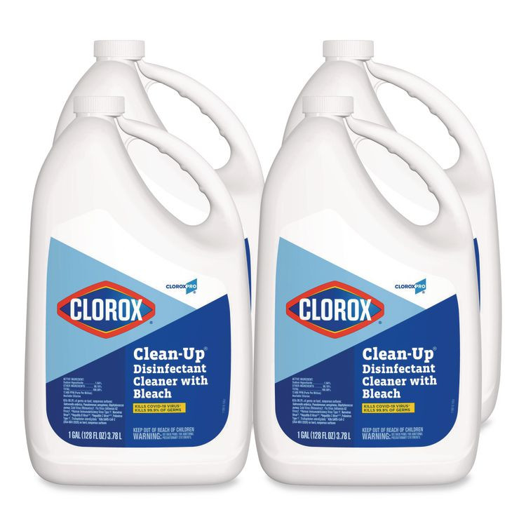 CLOROX SALES CO. 35420CT CloroxPro Clean-Up Disinfectant Cleaner with Bleach, 128 oz Refill Bottle, 4/Carton