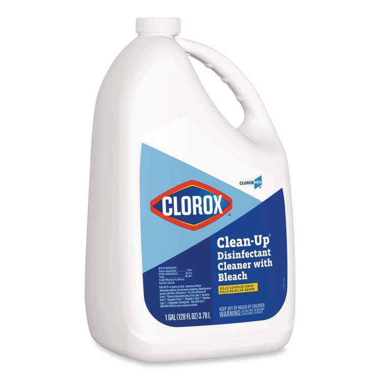 CLOROX SALES CO. 35420CT CloroxPro Clean-Up Disinfectant Cleaner with Bleach, 128 oz Refill Bottle, 4/Carton