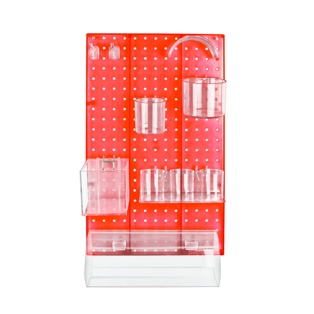 AZAR INTERNATIONAL INC Azar Displays 900940-RED  10-Piece Pegboard Organizer Kit, Red