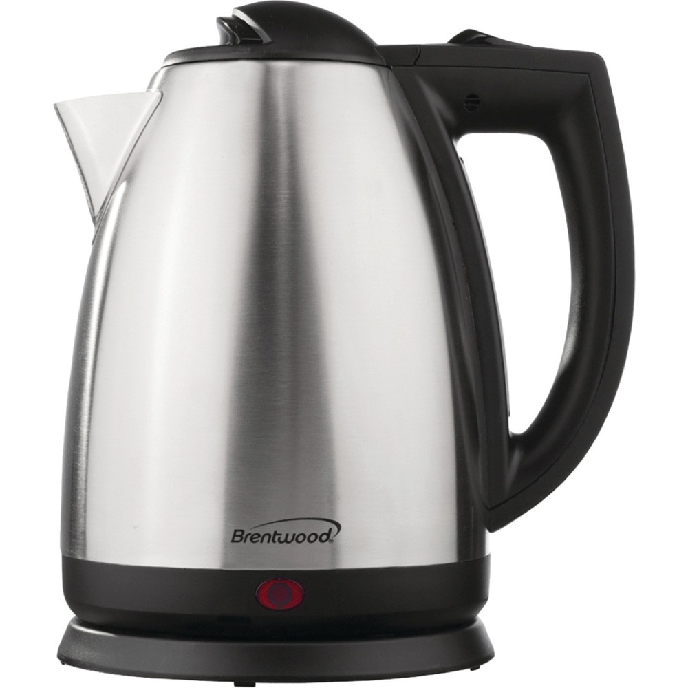 BRENTWOOD APPLIANCES, INC. KT-1800 Brentwood Cordless Tea Kettle, 2 Liter, 1,000W, Stainless Steel