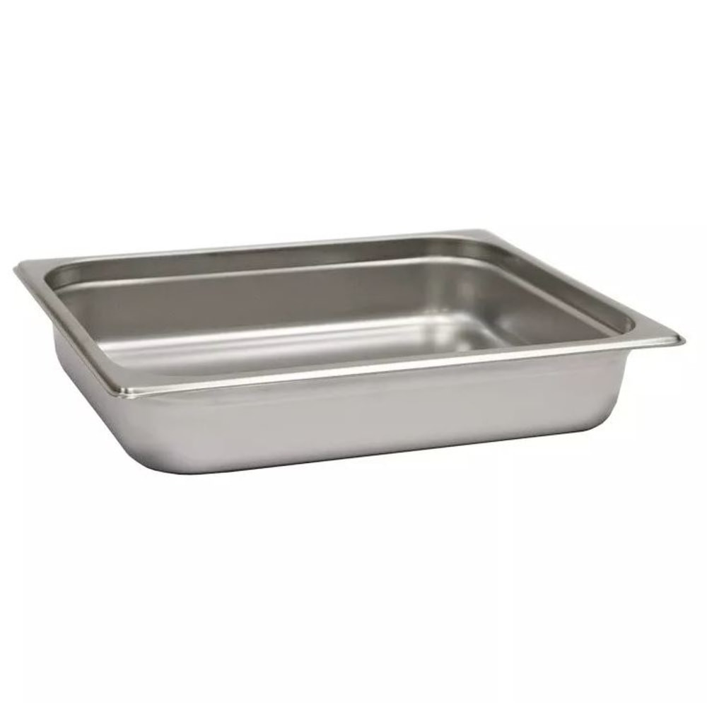 Prepare a buffet line at your next event with Hoffman Tech Browne Stainless Steel Steam Table Pans. Reinforced edges and corners offer lasting strength when carried.  Made from durable stainless steel.  Reinforced edges and corners.  Anti-jam design.