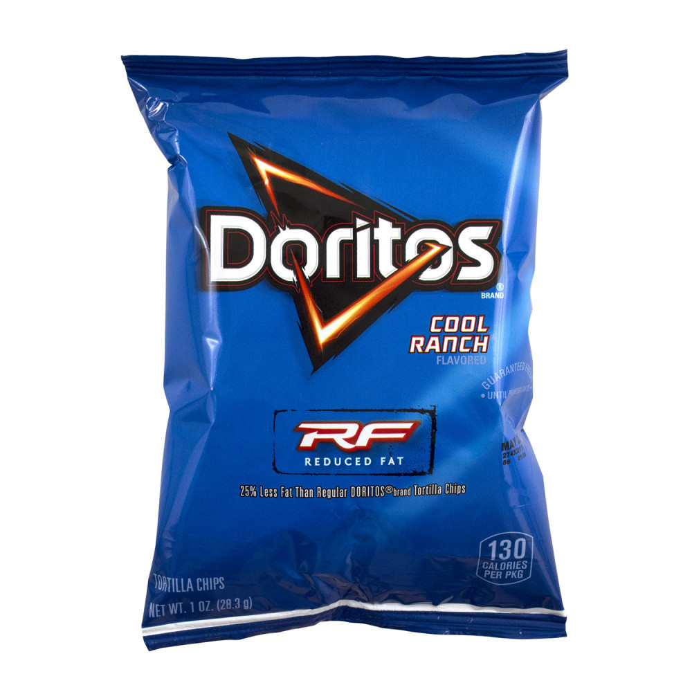 FRITO-LAY COMPANY Doritos 295-00058  Reduced Fat Cool Ranch Chips, 1 Oz, Pack Of 72