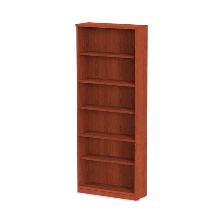 ALERA VA63-8232MC Alera Valencia Series Bookcase, Six-Shelf, 31.75w x 14d x 80.25h, Medium Cherry