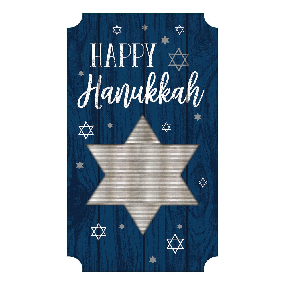 AMSCAN 243117  Happy Hanukkah Sign, 23-1/2in x 13-3/4in, Blue