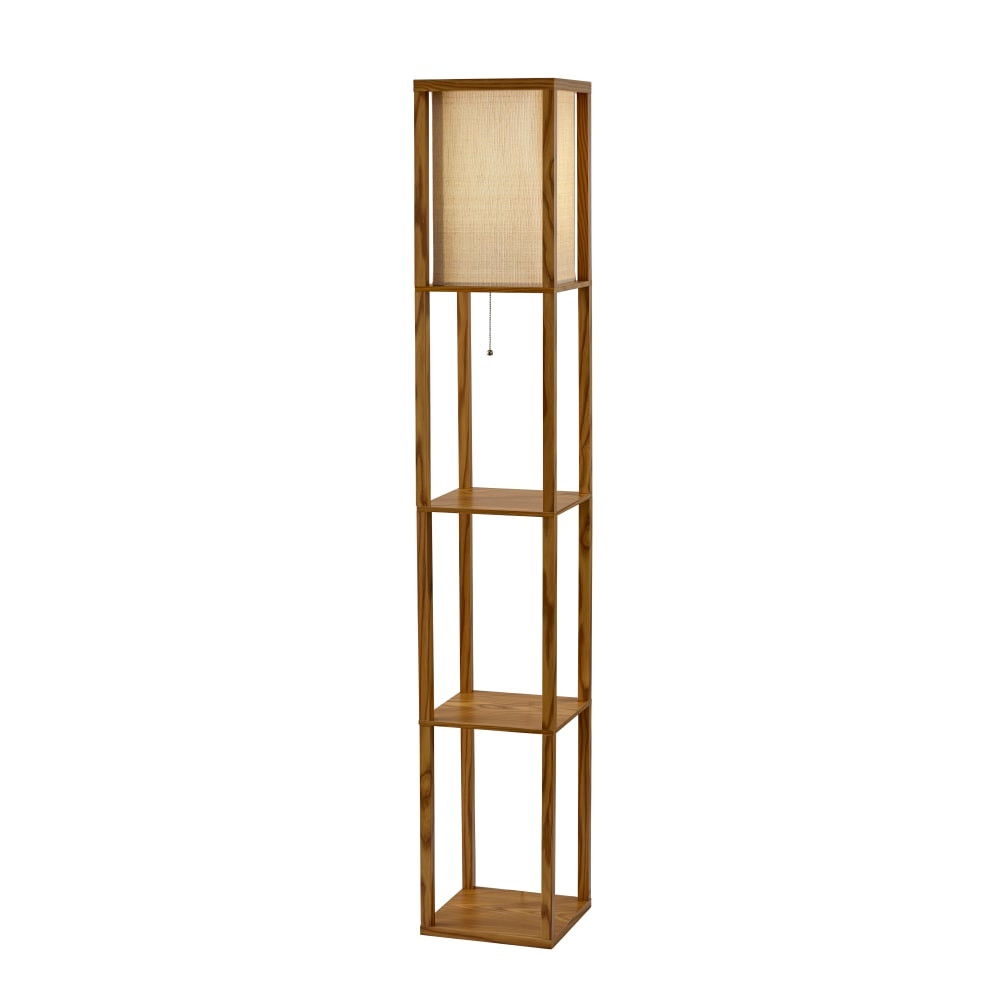 ADESSO INC Adesso 3138-12  Wright Shelf Lamp, 63inH, Natural Shade/Natural Base