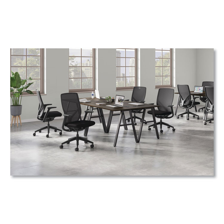 HON COMPANY FXT0STAMC10T Flexion Mesh Back Task Chair, Supports Up to 300lb, 14.81" to 19.7" Seat Height, Black Seat/Back/Base