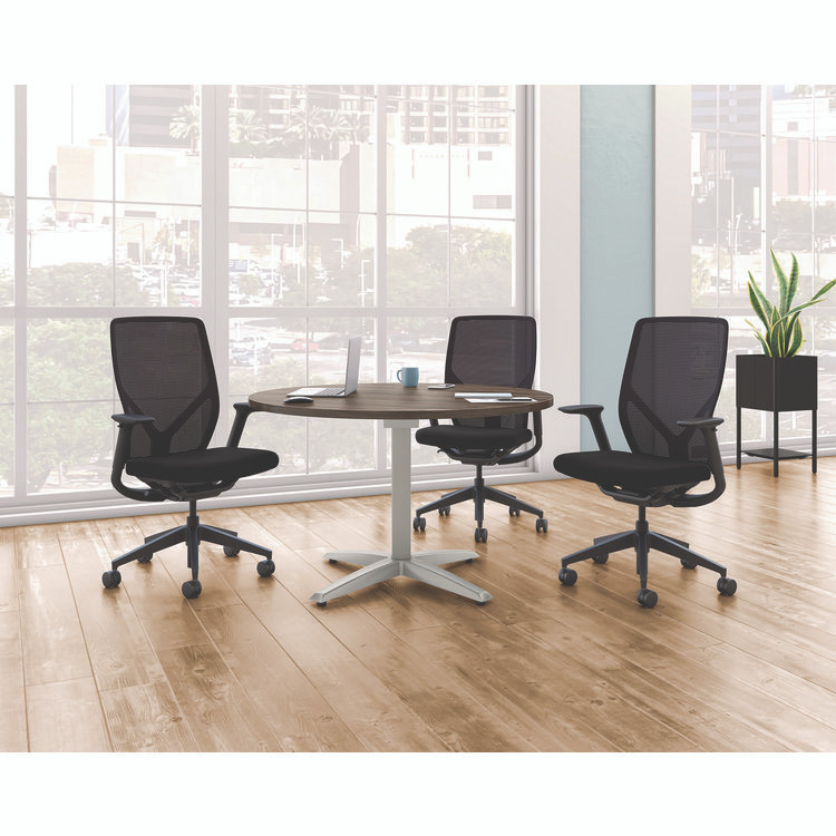 HON COMPANY FXT0STAMC10T Flexion Mesh Back Task Chair, Supports Up to 300lb, 14.81" to 19.7" Seat Height, Black Seat/Back/Base