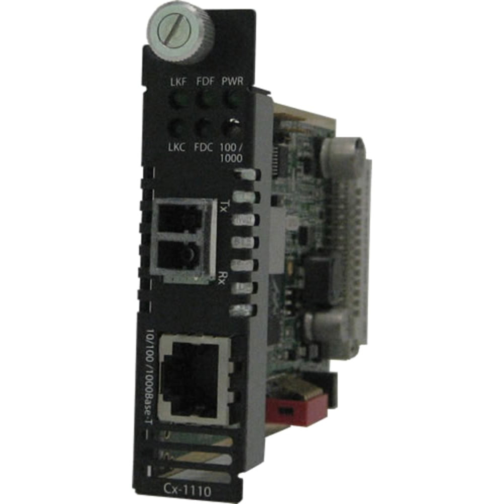 PERLE SYSTEMS Perle 05051610  C-1110-M2LC05 - Fiber media converter - GigE - 10Base-T, 1000Base-SX, 100Base-TX, 1000Base-T - RJ-45 / LC multi-mode - up to 1800 ft - 850 nm