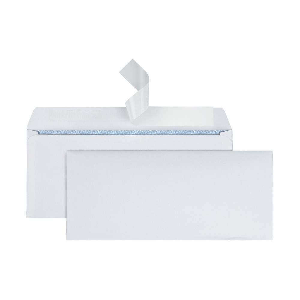 Simplify mailings with Office Depot envelopes. These #10 security envelopes offer a convenient peel-and-seal design that requires no moisture and a tinted interior to help keep sensitive information private.  Ideal for general mailings.  Security-tinted inside for privacy and confidentiality.  White envelopes are made of crisp 24-lb white wove for a substantial feel.  Office Depot security envelopes with durable 2-sided seam construction resist tearing.  Box of 250 envelopes.