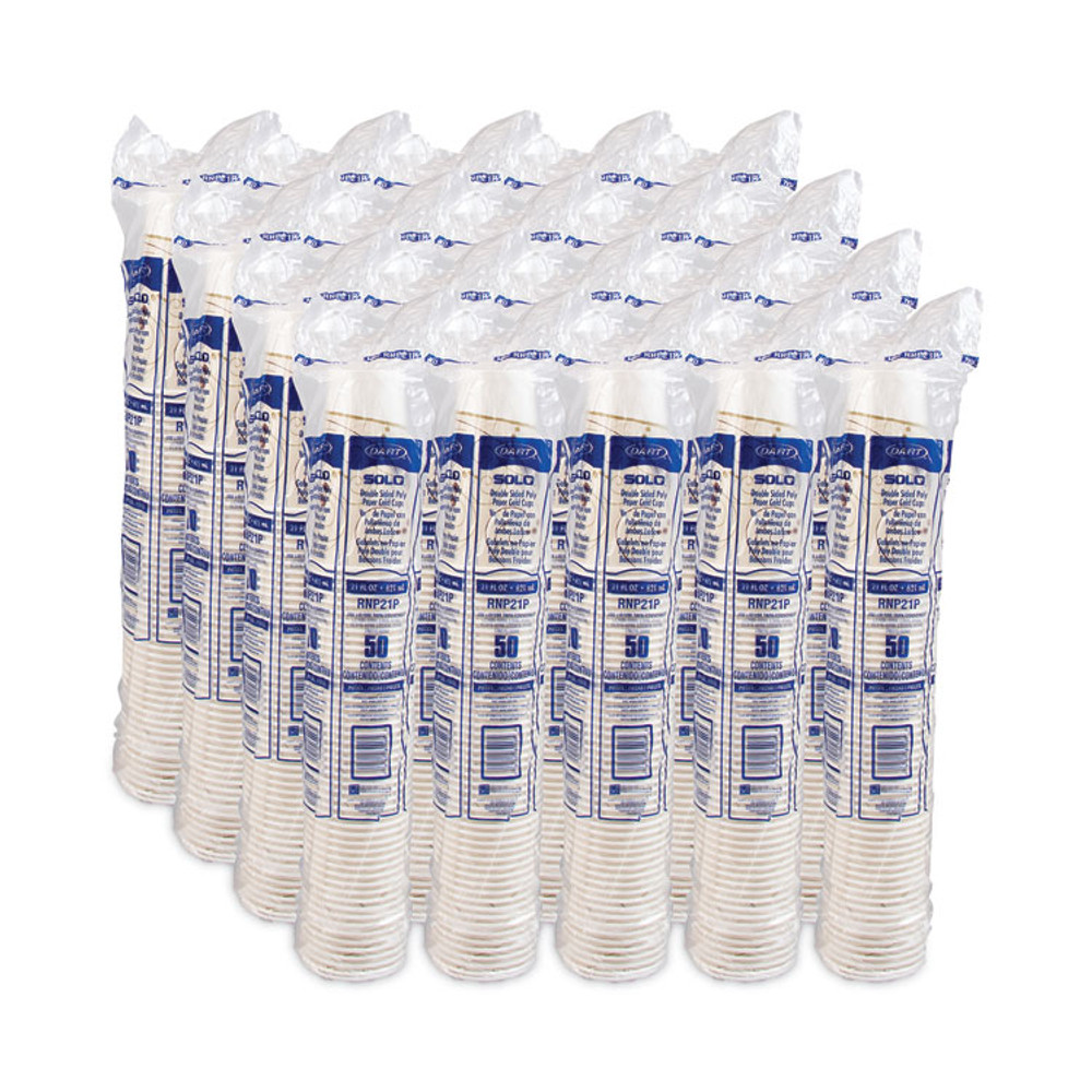 DART SOLO® RNP21PSYM Double Sided Poly Paper Cold Cups, 21 oz, Symphony Design, 50/Pack, 20 Packs/Carton