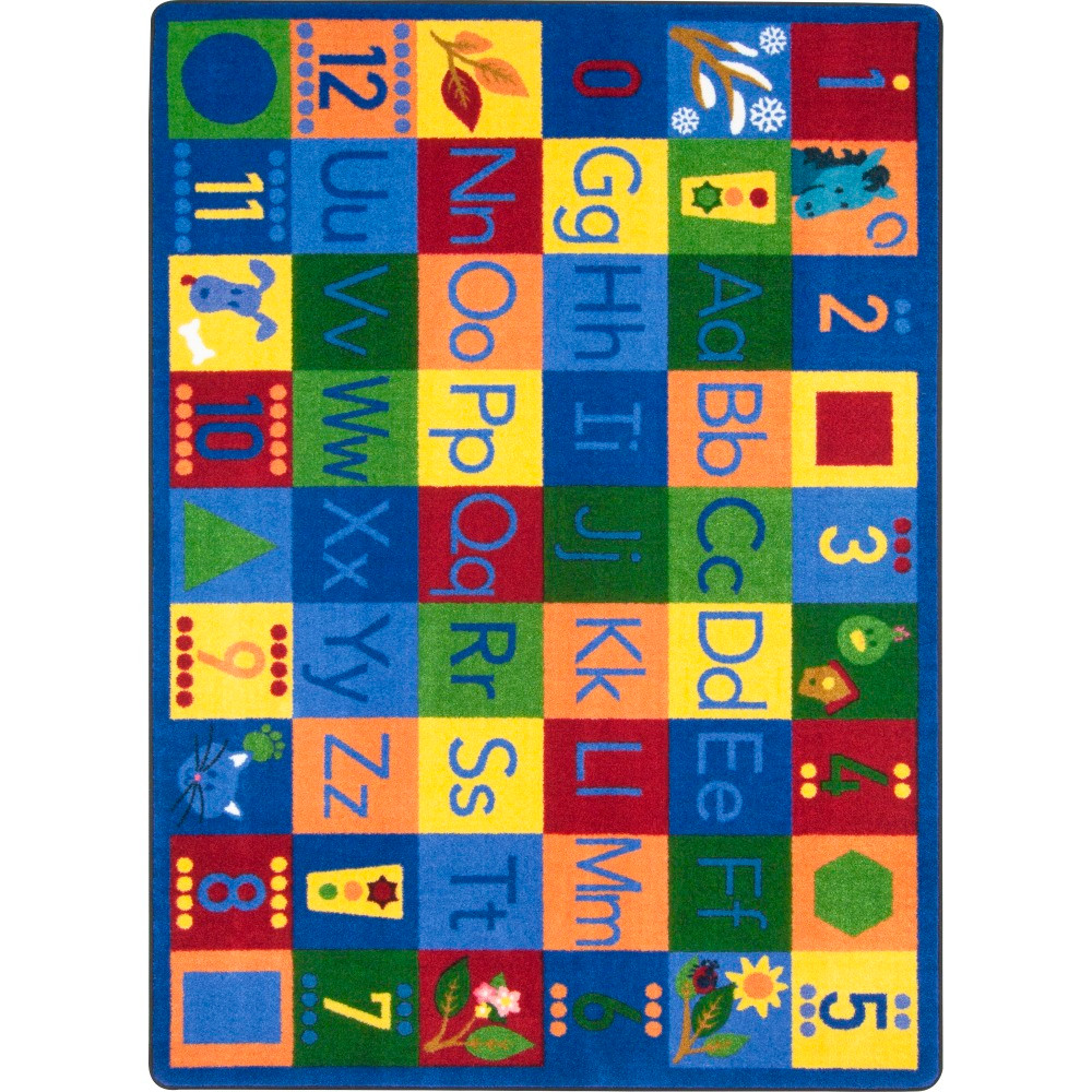 MILLIKEN & COMPANY Joy Carpets 2009C  Kids Essentials Rectangle Area Rug, Around the Block II, 5-1/3ft x 7-33/50ft, Multicolor