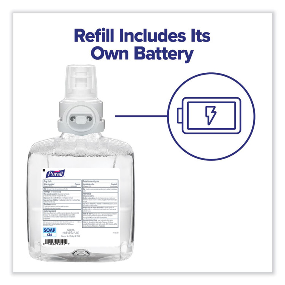 GO-JO INDUSTRIES PURELL® 783401 CS8 Soap Dispenser, 1,200 mL, 5.79 x 3.93 x 10.31, Graphite