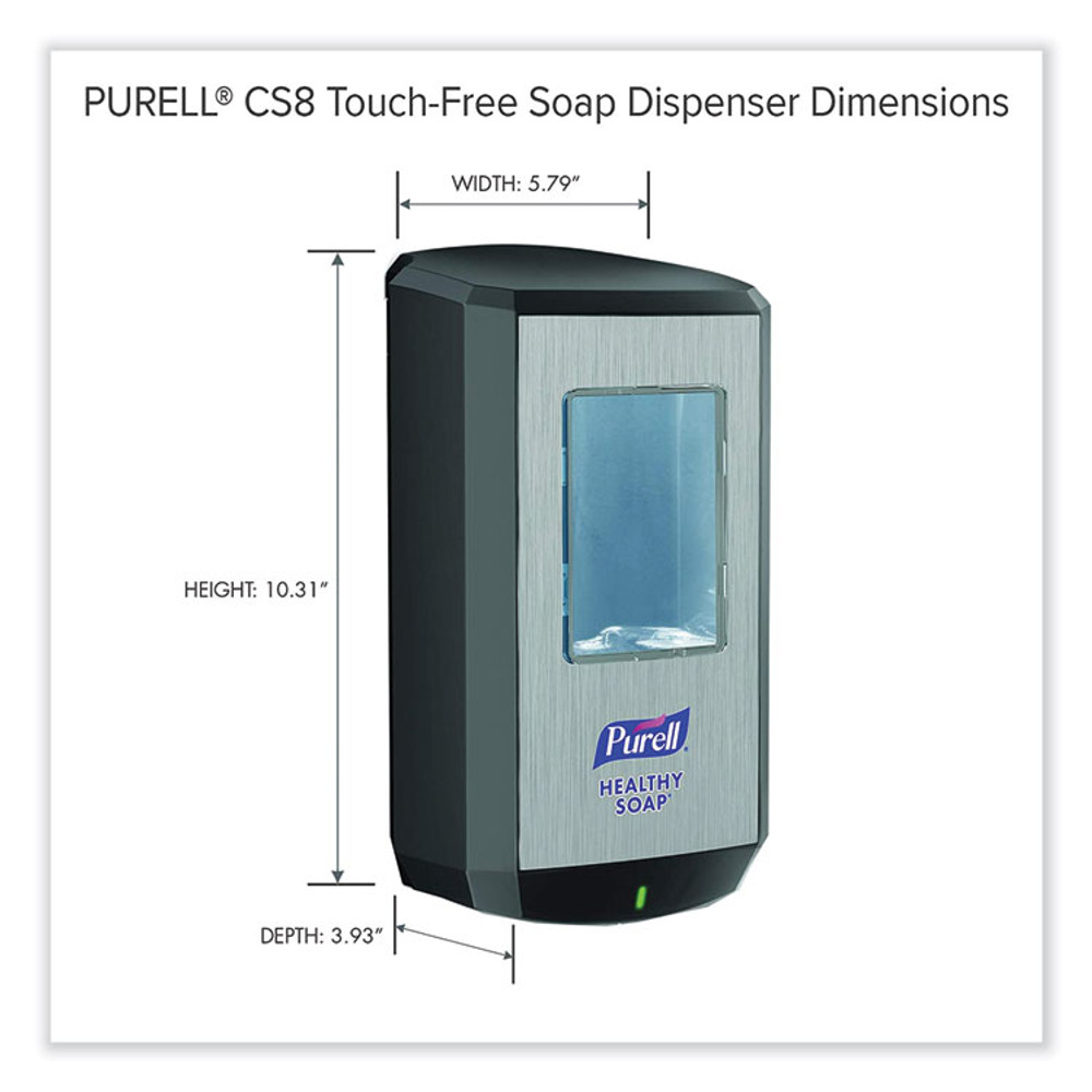 GO-JO INDUSTRIES PURELL® 783401 CS8 Soap Dispenser, 1,200 mL, 5.79 x 3.93 x 10.31, Graphite