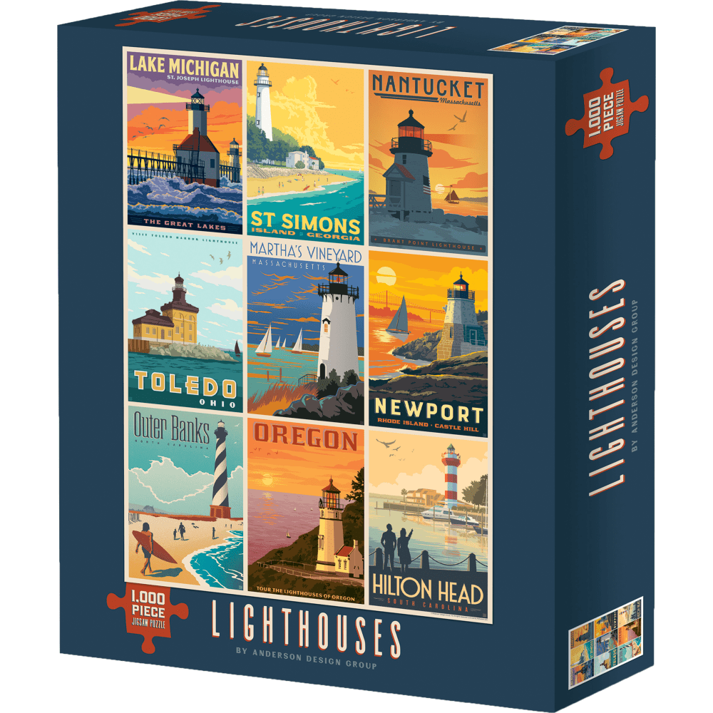 WILLOW CREEK PRESS 49199  1,000-Piece Puzzle, Lighthouses