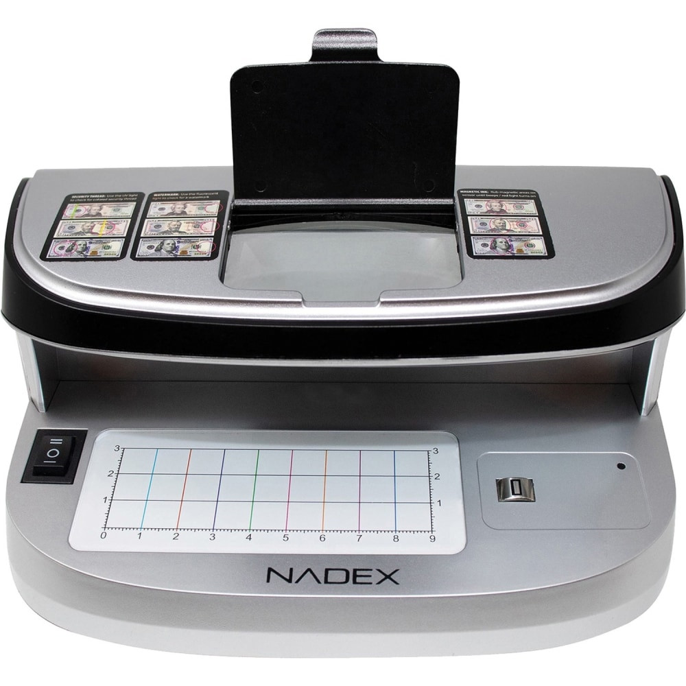 DIGITAL ENERGY NCC1-1142 Nadex Coins V27 Desktop UV Counterfeit Detector - Silver