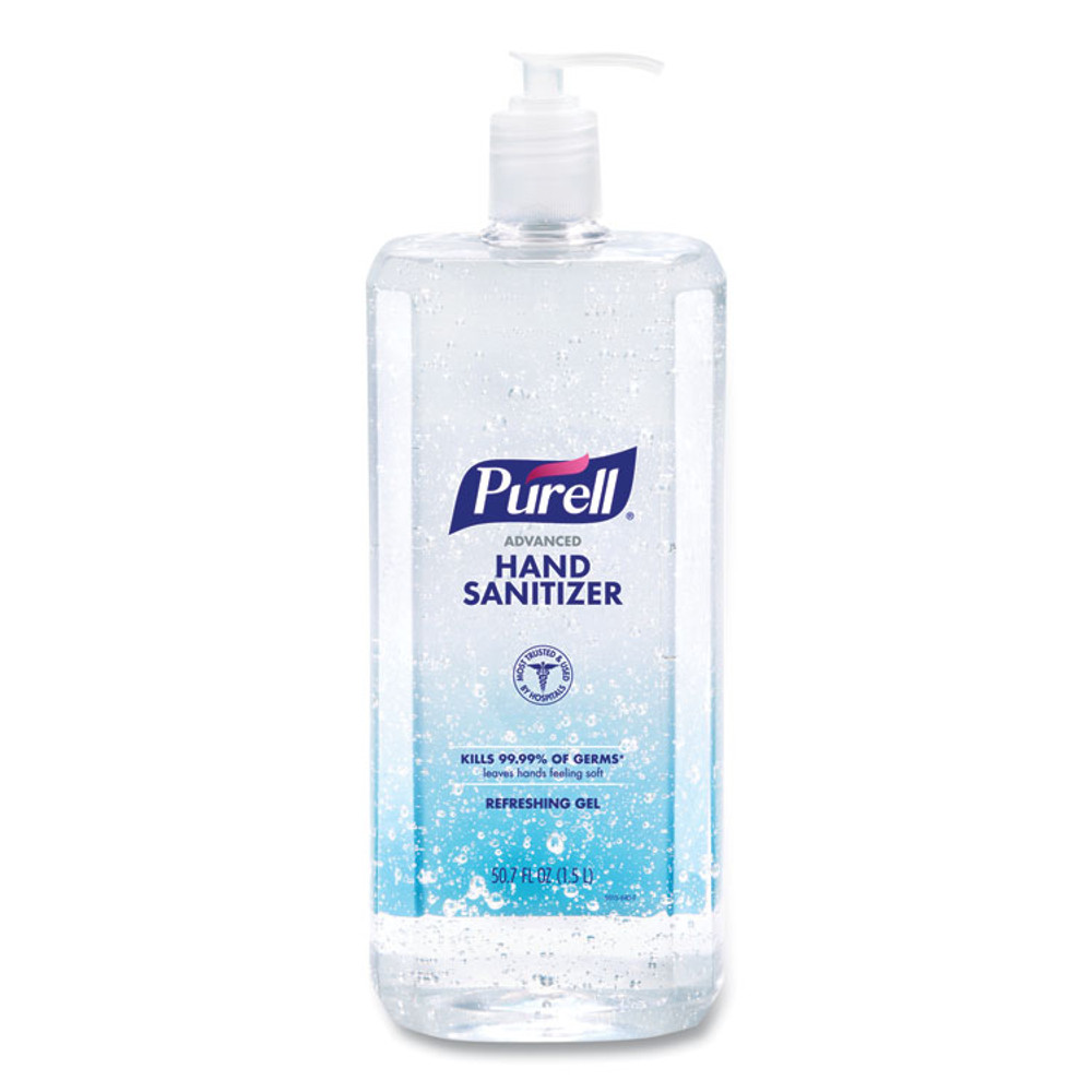 GO-JO INDUSTRIES PURELL® 501504EA Advanced Hand Sanitizer Refreshing Gel, 1.5 L Pump Bottle, Clean Scent