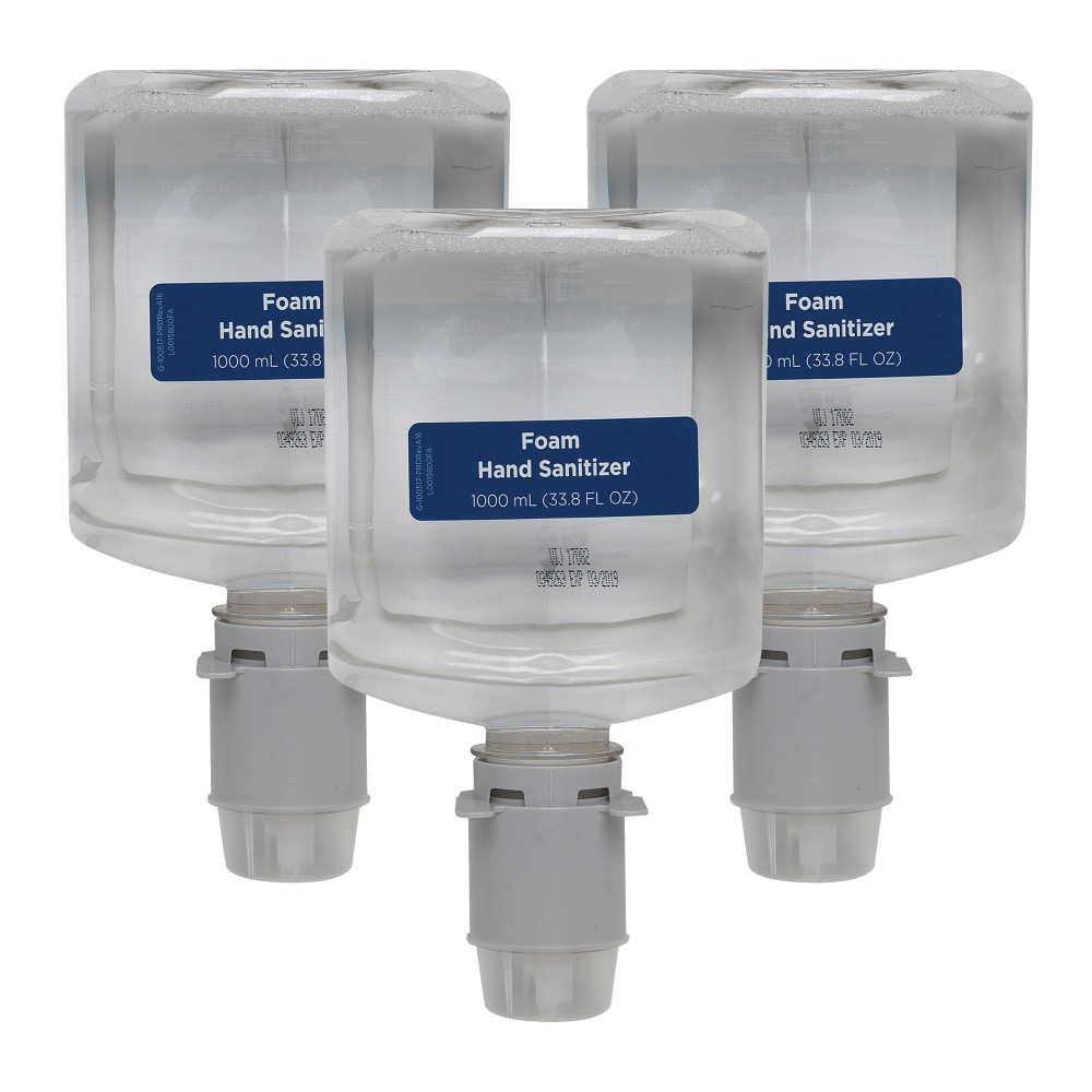 GEORGIA-PACIFIC CORPORATION 43337 Pacific Blue Ultra Hand Sanitizer Foam Refill - 33.8 fl oz (1000 mL) - Touchless Dispenser - Kill Germs - Hand - Moisturizing - Clear - Bio-based, Dye-free, Fragrance-free - 3 / Carton