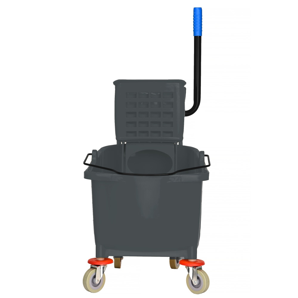 ADIR CORP. ALP462-GRY Alpine PVC Mop Bucket With Side Wringer, 36 Qt, 35inH x 15inW x 25inD, Gray