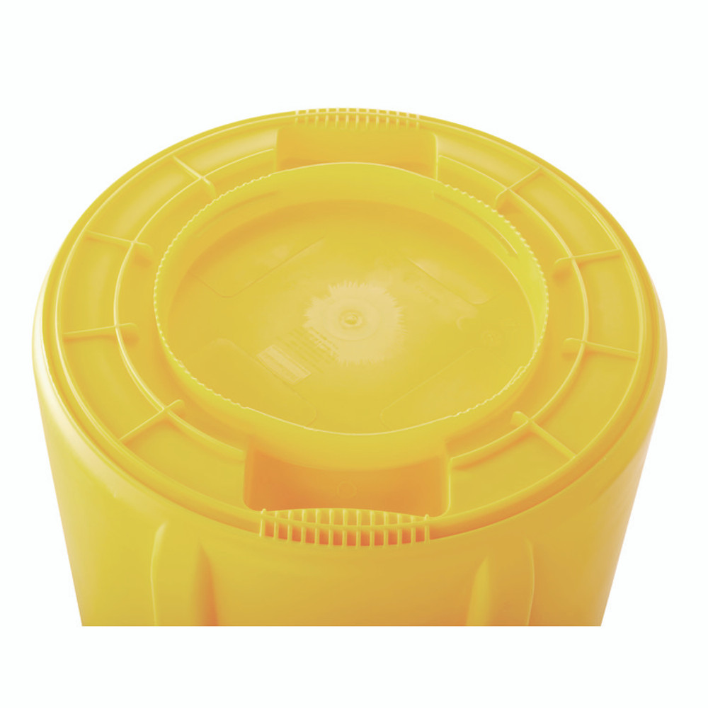 RUBBERMAID COMMERCIAL PROD. 2643-60 YEL Vented Round Brute Container, 44 gal, Plastic, Yellow