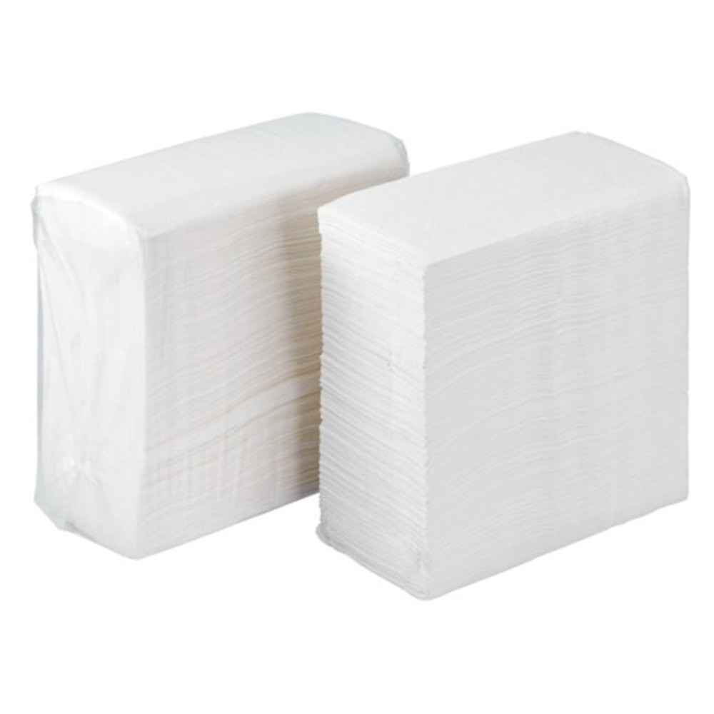 LOLLICUP USA, INC. KN-F137-1W Karat Tall Fold 1-Ply Dispenser Napkins, 13-7/16in x 7in, White, Pack Of 10,000 Napkins