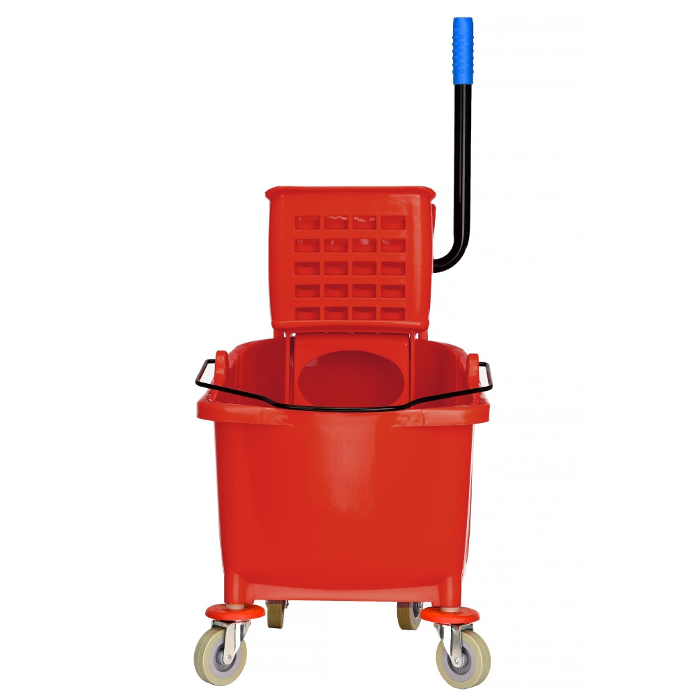 ADIR CORP. ALP462-RED Alpine PVC Mop Bucket With Side Wringer, 36 Qt, 35inH x 15inW x 25inD, Red