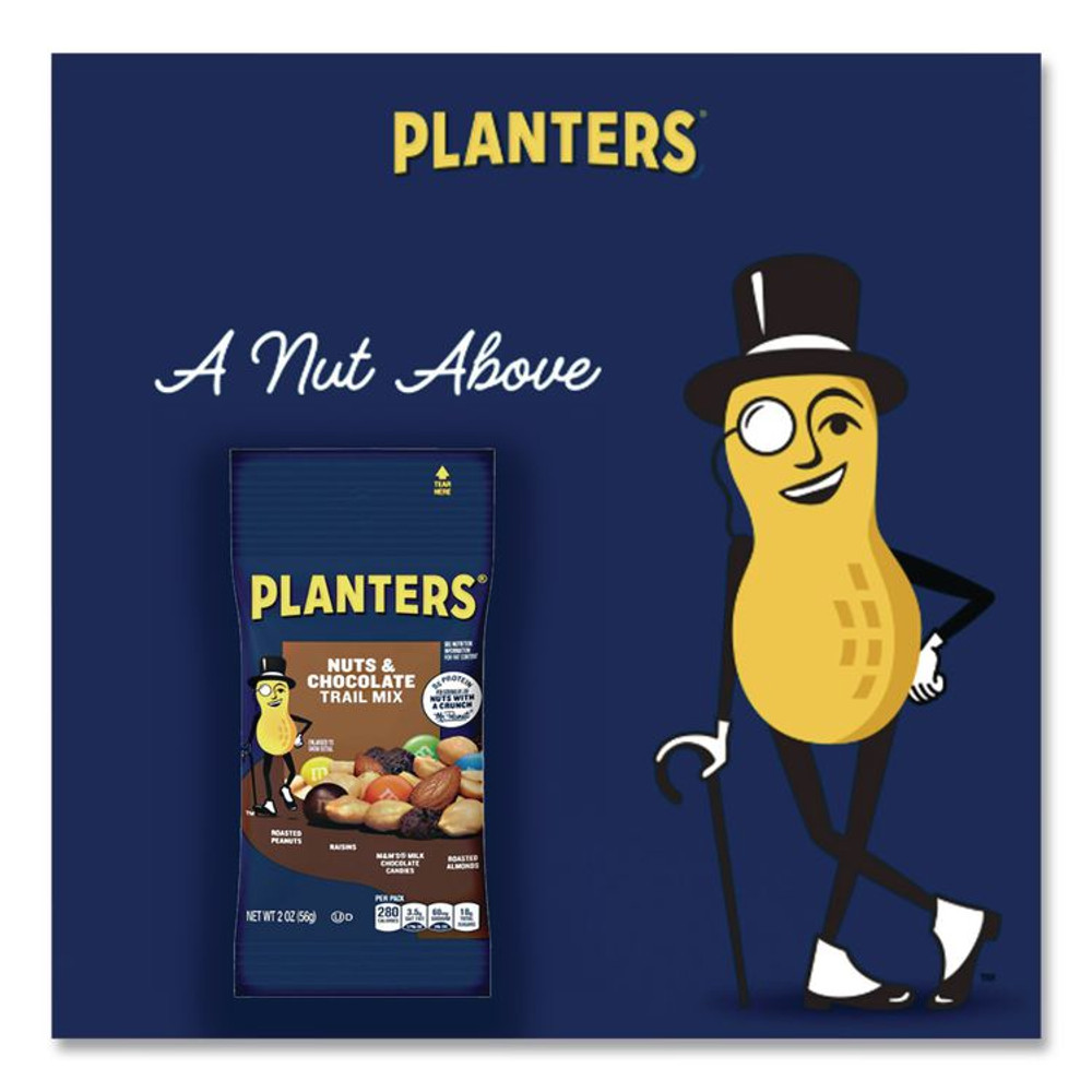 KRAFT FOODS, INC Planters® 00027 Trail Mix, Nut and Chocolate, 2 oz Bag, 72/Carton