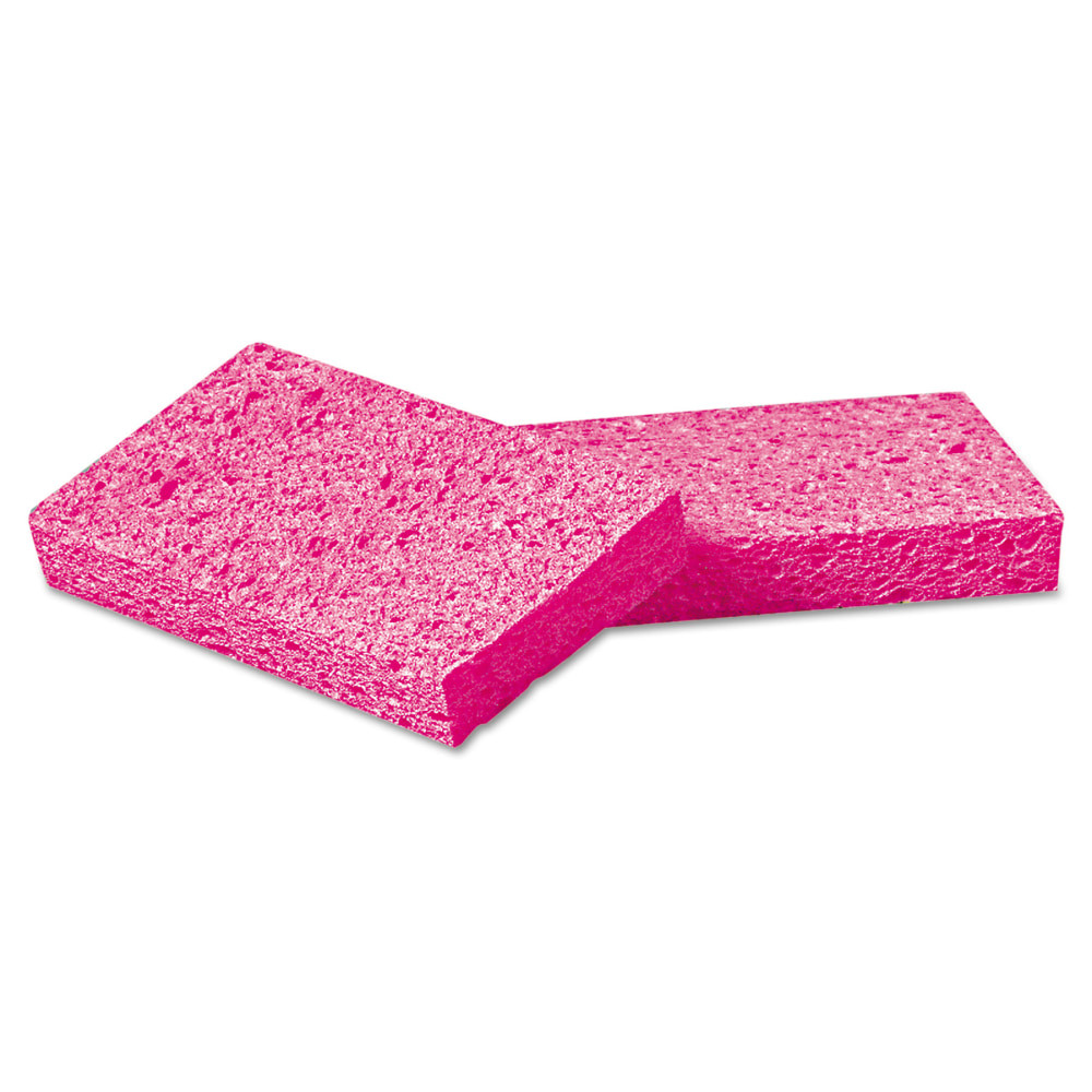 3M CO Boardwalk BWKCS1A  Small Cellulose Sponges, 6 1/2in x 3 5/8in, Pink, Pack Of 48