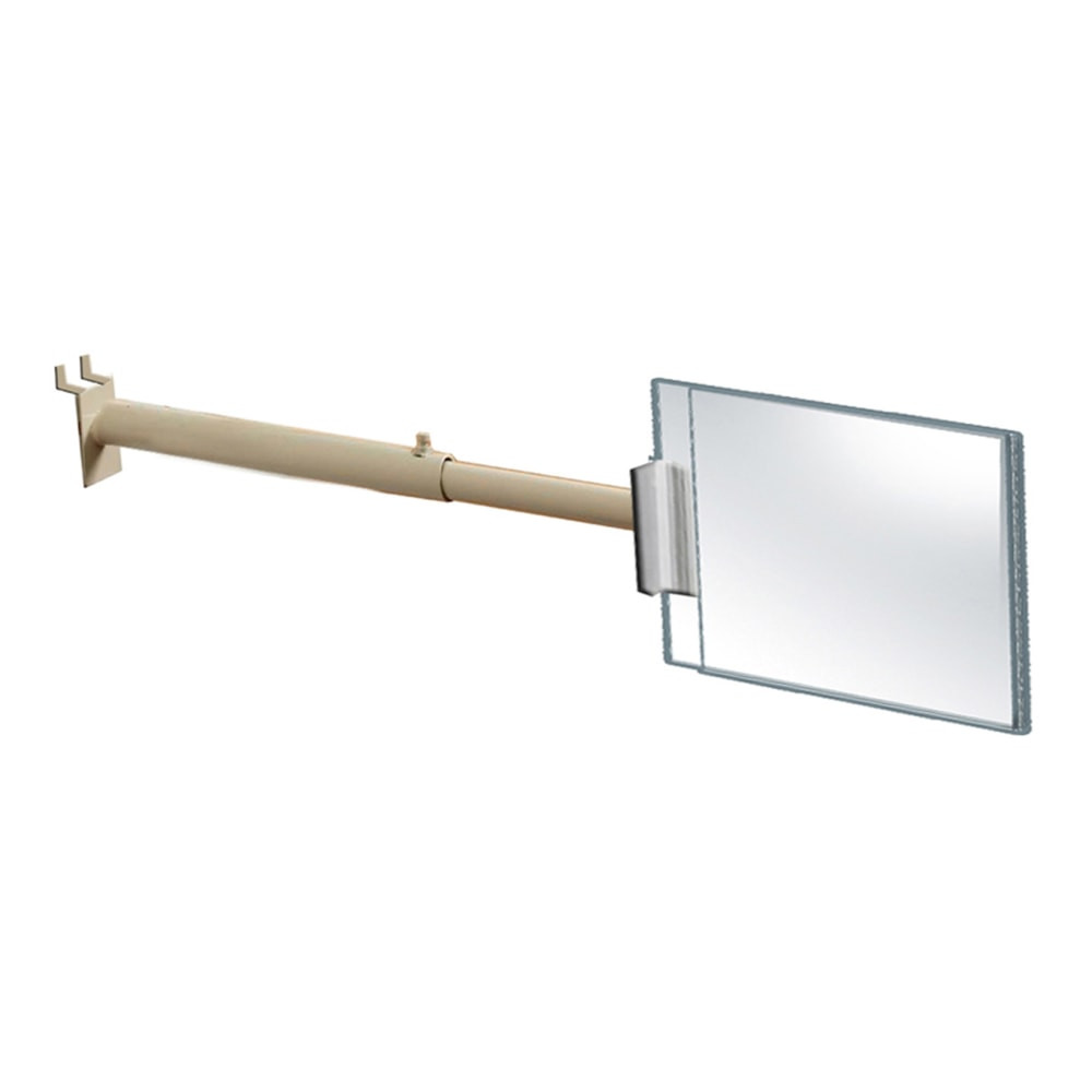 AZAR DISPLAYS 107554  2-Sided Aisle Acrylic Sign Holders With Telescopic Grippers, 4inH x 6inW x 1/4inD, Clear, Pack Of 4 Holders