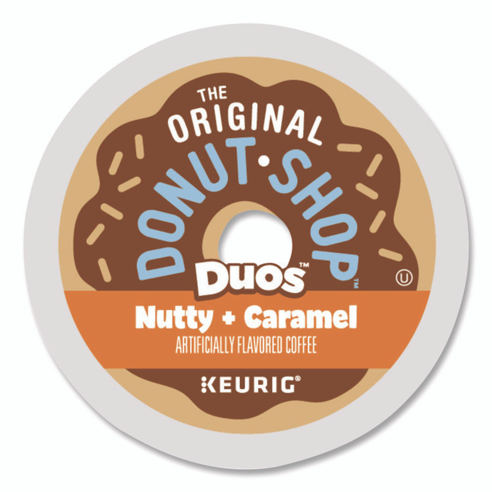 KEURIG DR PEPPER The Original Donut Shop® 7476 Nutty Plus Caramel K-Cup, 0.34 oz, 24/Box