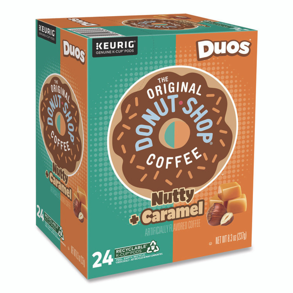 KEURIG DR PEPPER The Original Donut Shop® 7476 Nutty Plus Caramel K-Cup, 0.34 oz, 24/Box
