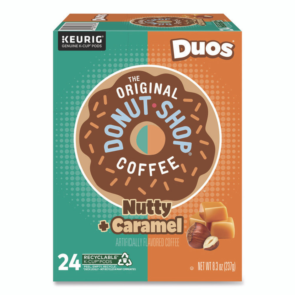 KEURIG DR PEPPER The Original Donut Shop® 7476 Nutty Plus Caramel K-Cup, 0.34 oz, 24/Box