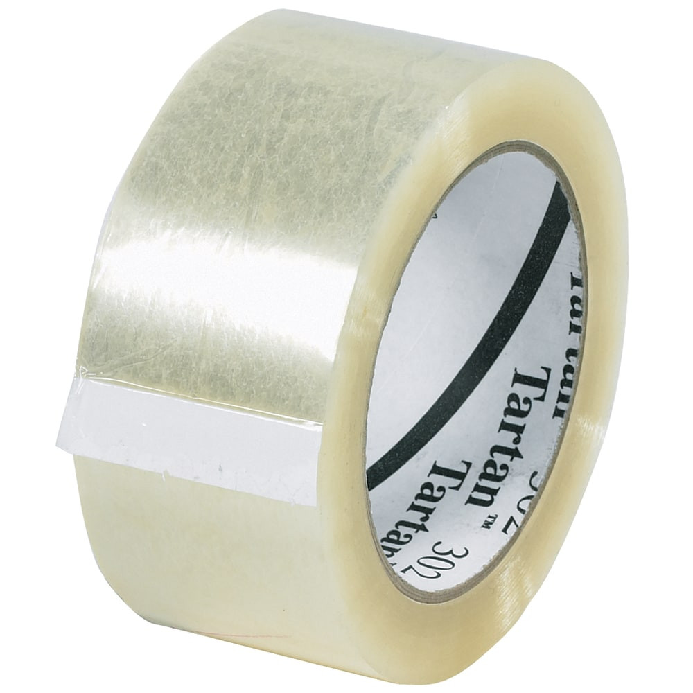 B O X MANAGEMENT, INC. FSC12122A443 3M Tartan 302 Carton Sealing Tape, 3in Core, 2in x 110 Yd., Clear, Case Of 6