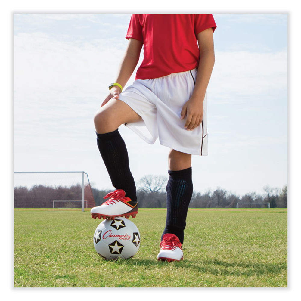 CHAMPION SPORT Sports SRB3 Rubber Sports Ball, Soccer, No. 3 Size, White/Black